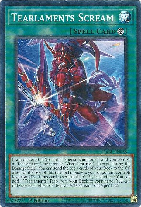 tearlament yugioh deck Tearlaments Scream [DABL-EN058] Common – Board Wipe