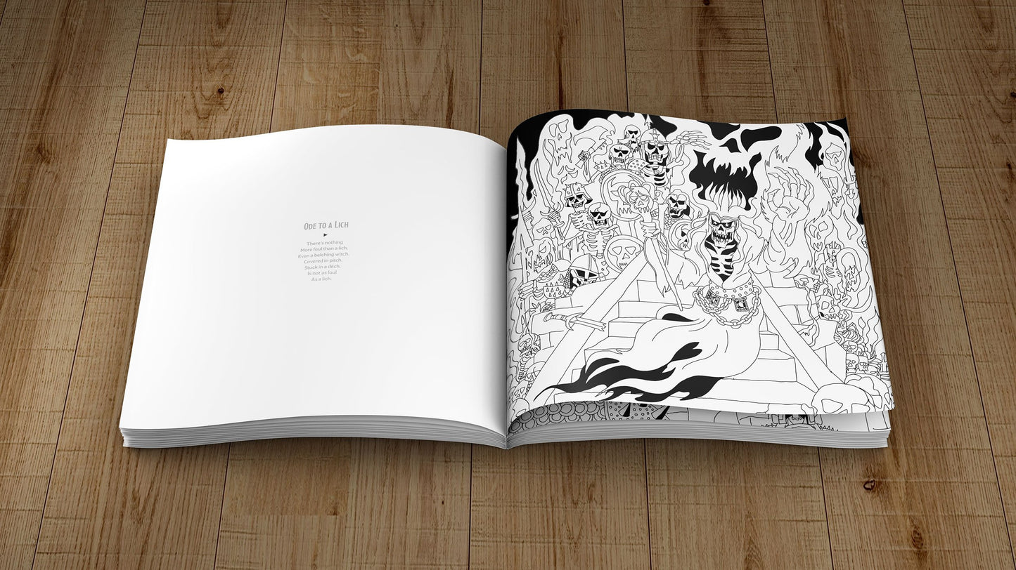 D&D Adventures Outlined Coloring Book - Board Wipe
