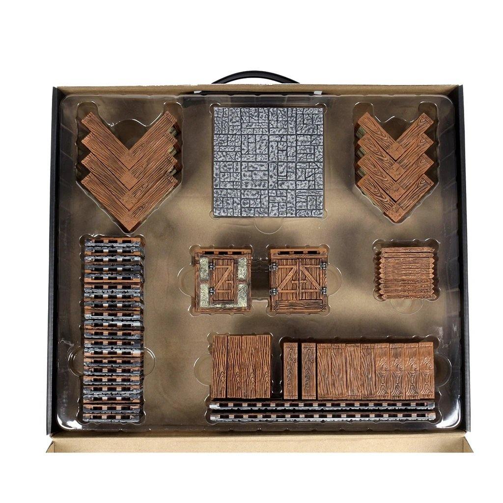 Warlock Tiles: Town & Village II Full Height Plaster Walls - Board Wipe