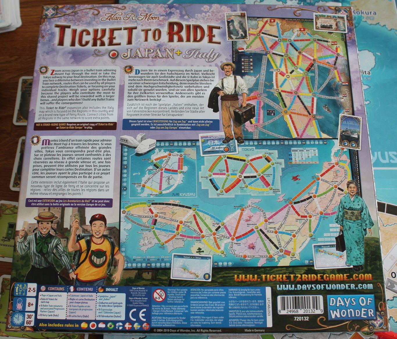 Ticket to Ride Map Collection: Volume 7 – Japan & Italy - Board Wipe