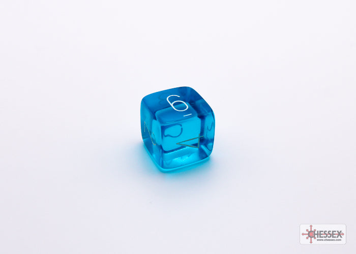 Chessex Polyhedral Lab Dice Set: Translucent (Tropical Blue/White)