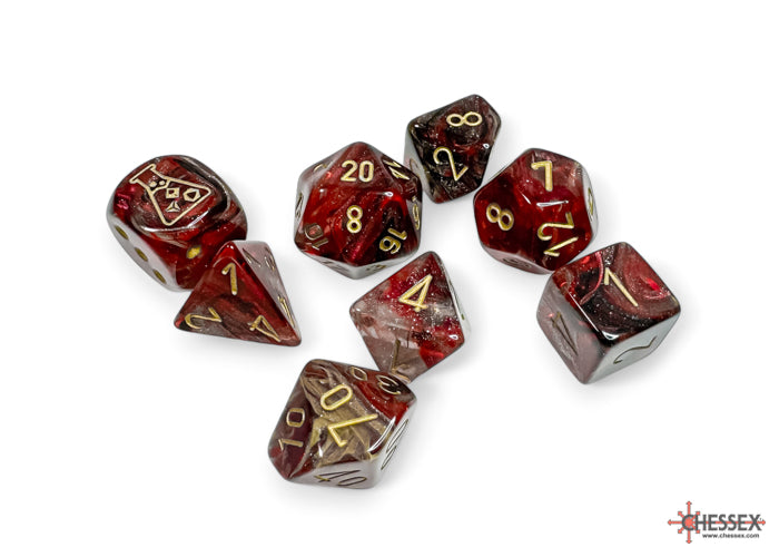 Chessex Polyhedral Lab Dice Set: Borealis (Cosmos/Gold)