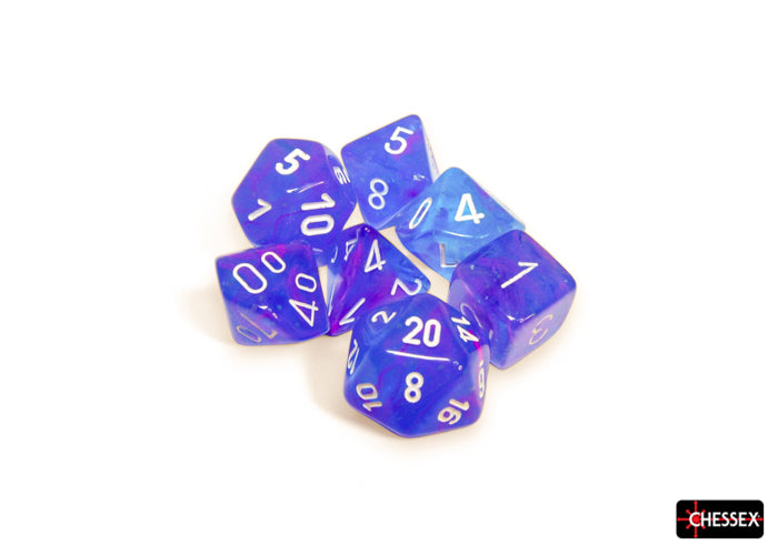 Chessex Polyhedral Dice Set: Nebula (Aura/White)