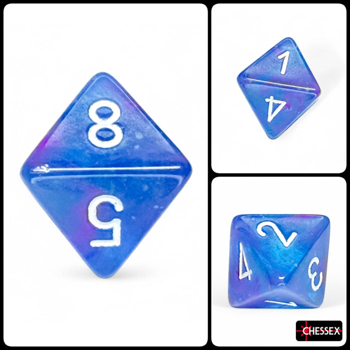 Chessex Polyhedral Dice Set: Nebula (Aura/White)