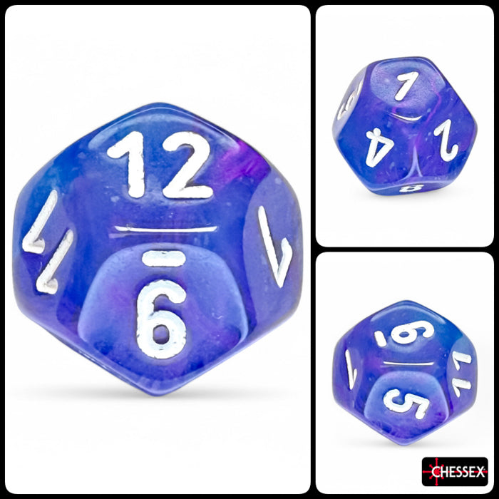 Chessex Polyhedral Dice Set: Nebula (Aura/White)