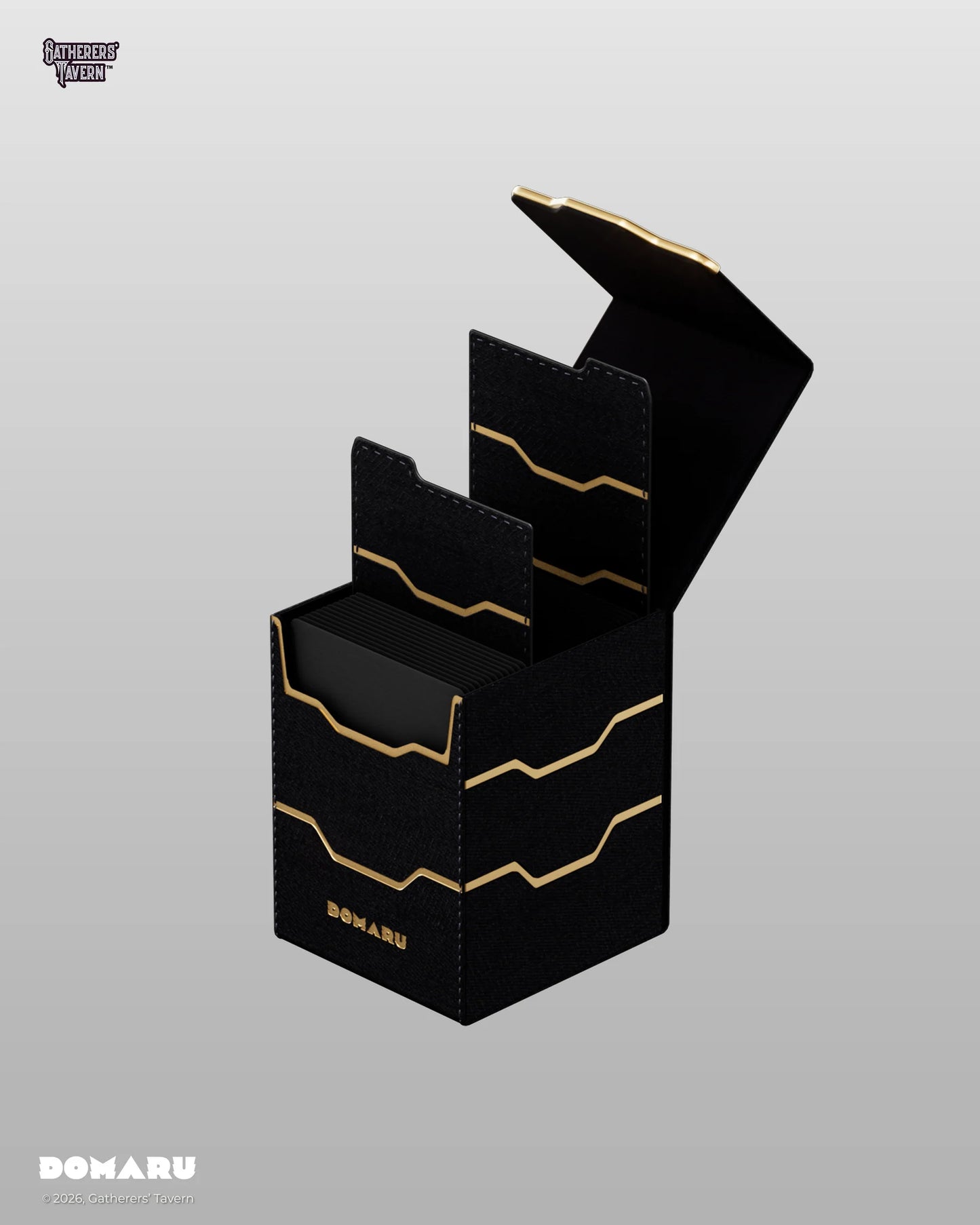 Gatherer's Tavern - Armory Vertex - Toploading Domaru Deck Box (Obsidian)