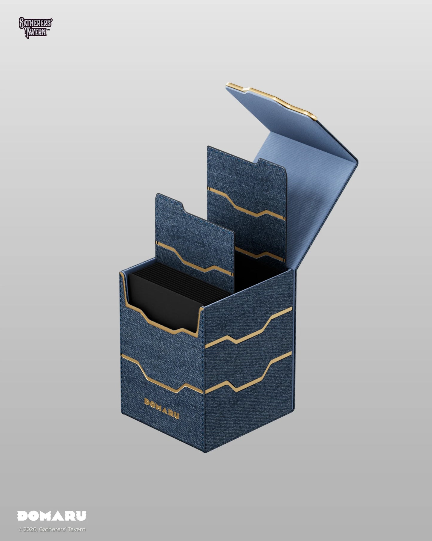 Gatherer's Tavern - Armory Vertex - Toploading Domaru Deck Box (Lazulite)