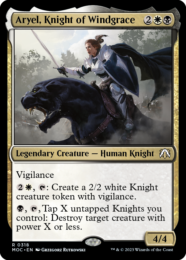 Aryel, Knight of Windgrace [March of the Machine Commander]