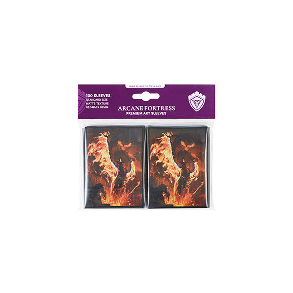 Arcane Fortress Standard Card Sleeves: Volcanic Rebirth