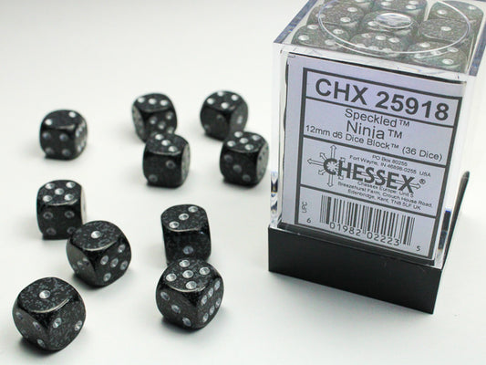 Chessex D6 Dice Brick: Speckled (Ninja)