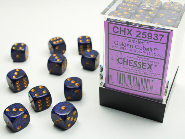 Chessex D6 Dice Brick: Speckled (Golden Cobalt)