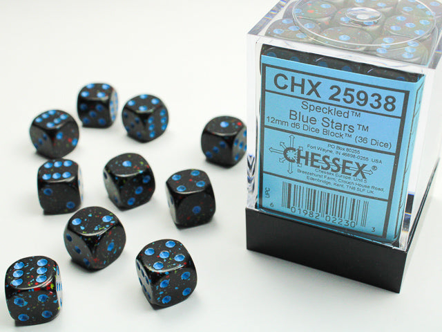 Chessex D6 Dice Brick: Speckled (Blue Stars)