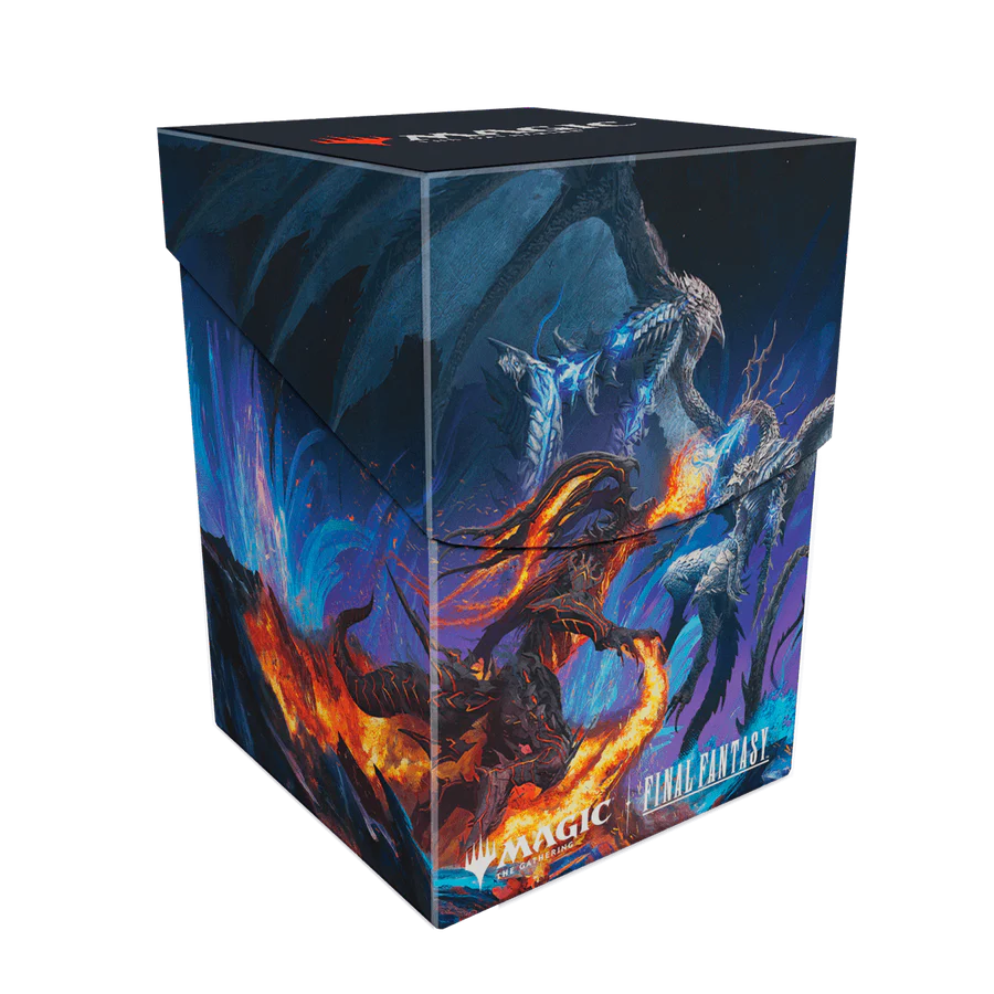 mtg final fantasy ultra pro PRO: 100+ Deck Box Bahamut and Ifrit x 3.5 in Disney Lorcana Trading Card Style:Custom Art Magnet Case tcg
