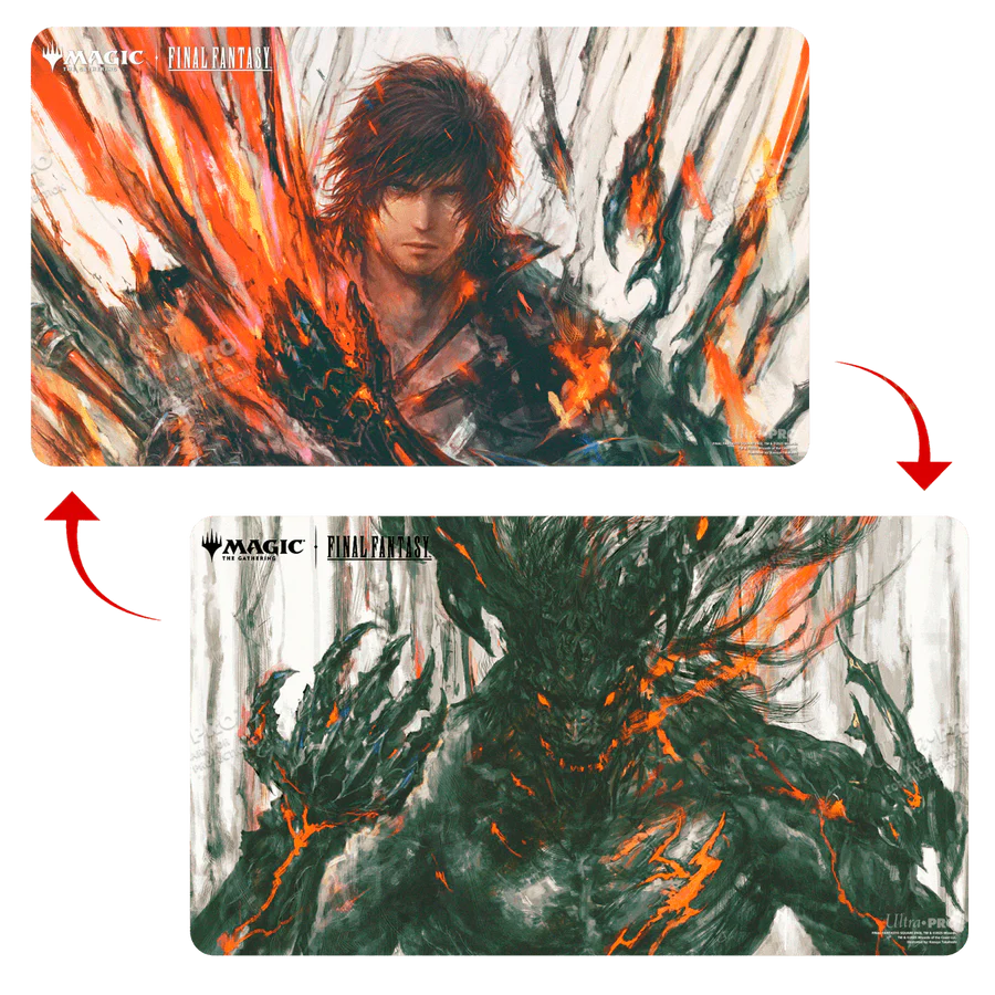 Final Fantasy Playmat - Clive, Ifrit's Dominant / Ifrit, Warden of Inferno (Double Sided)