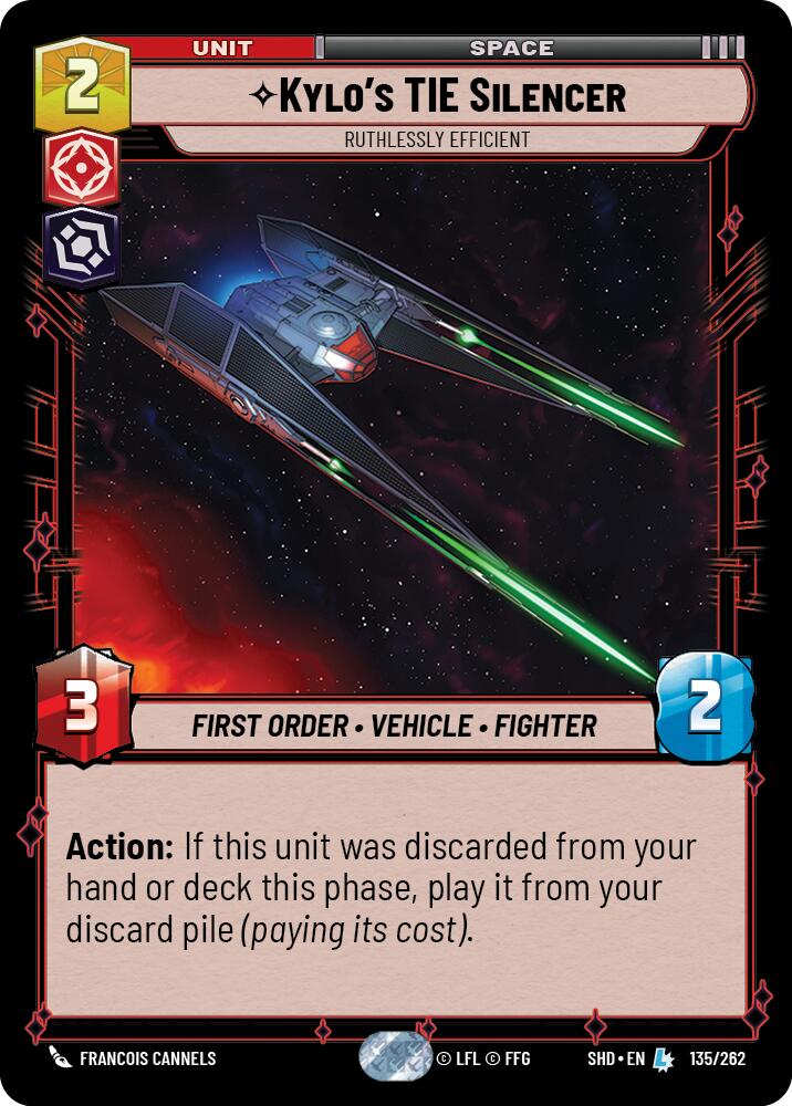 Kylo's TIE Silencer - Ruthlessly Efficient (135/262) (135/262) [Shadows of the Galaxy]