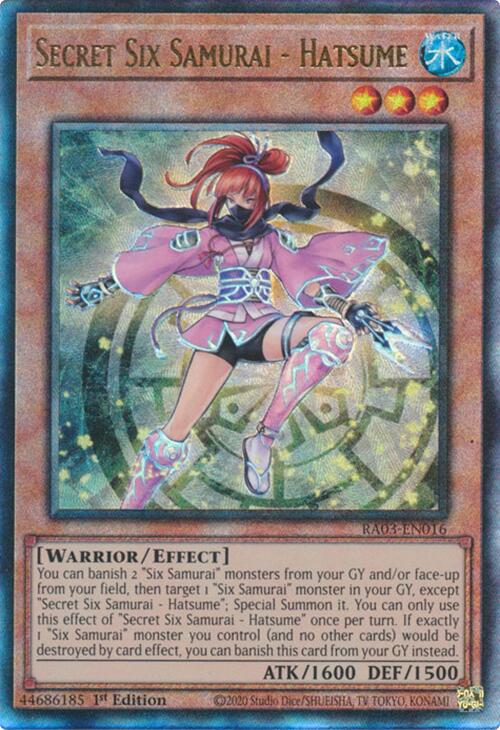 Secret Six Samurai - Hatsume (UTR) [RA03-EN016] Prismatic Ultimate Rare