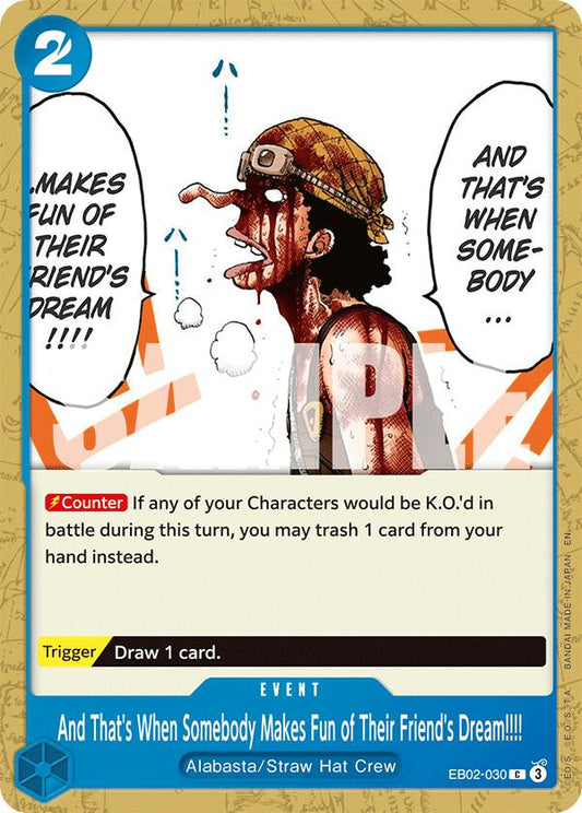 And That's When Somebody Makes Fun of Their Friend's Dream!!!! [Extra Booster: Anime 25th Collection]