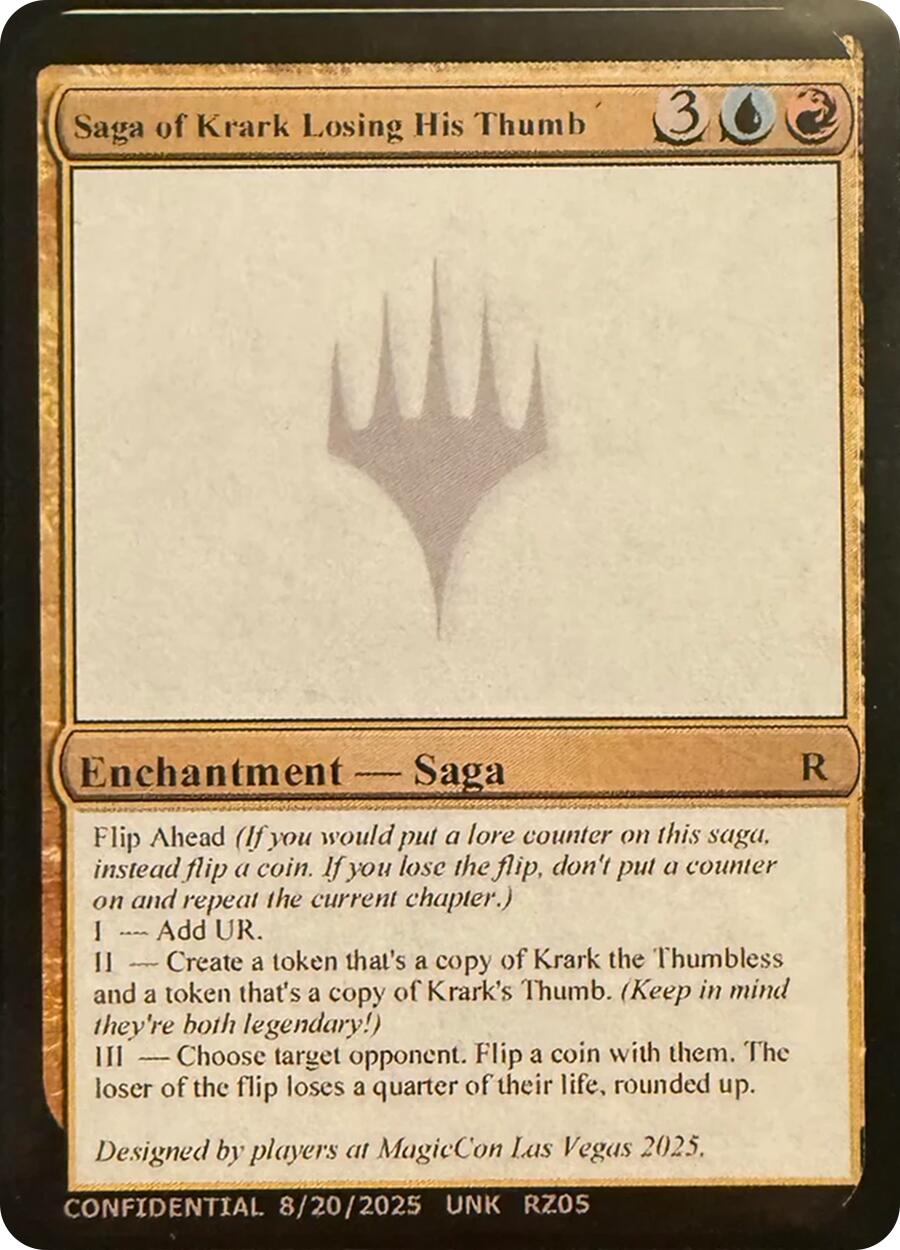 Saga of Krark Losing His Thumb [Unknown Event]