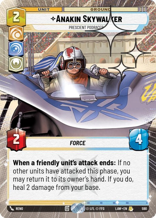 Anakin Skywalker - Prescient Podracer (590) (Hyperspace Foil) (590) [A Lawless Time]