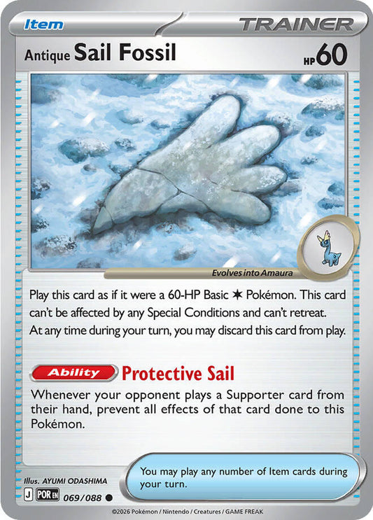 Antique Sail Fossil (069/088) [Mega Evolution: Perfect Order]