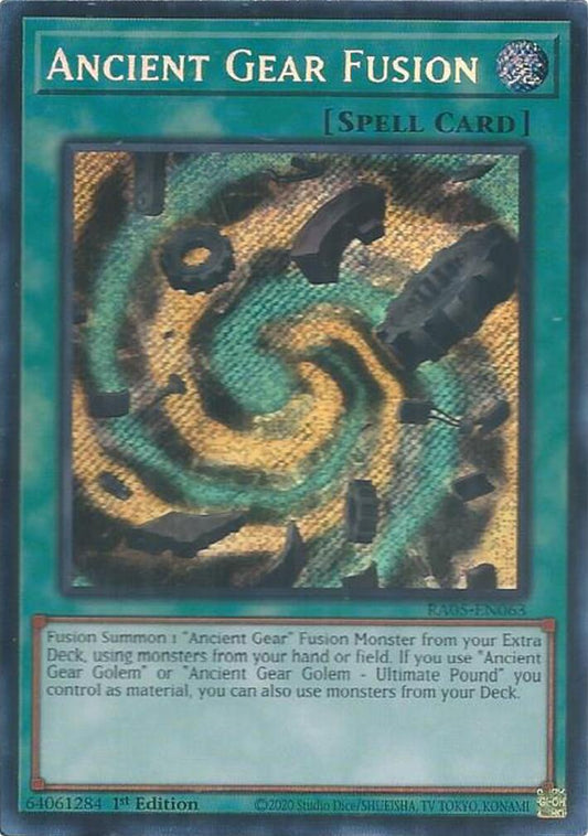 Ancient Gear Fusion (Secret Rare) [RA05-EN063] Secret Rare
