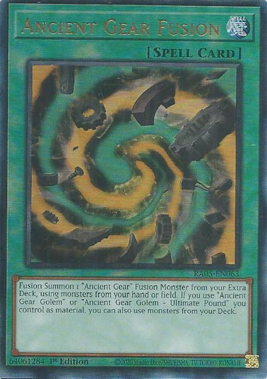 Ancient Gear Fusion (Ultimate Rare) [RA05-EN063] Ultimate Rare