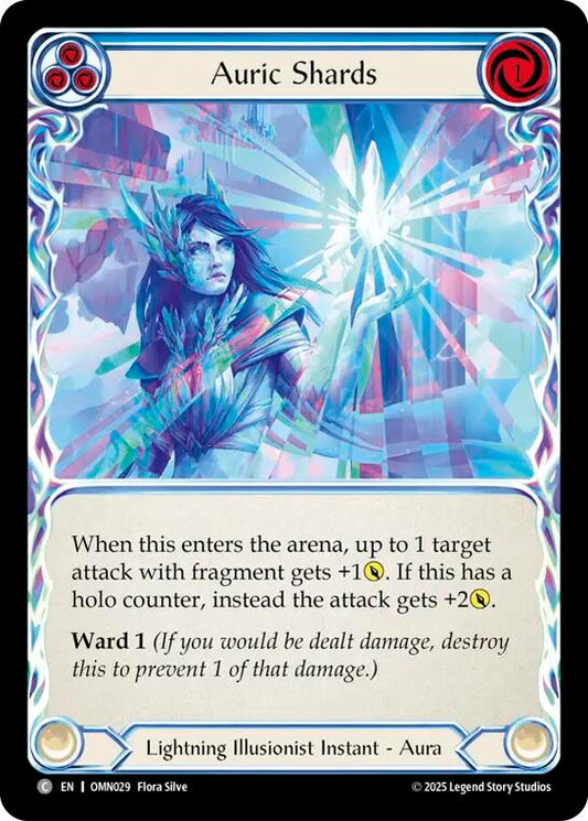 Auric Shards (Blue) [OMN029] (Omens of the Third Age)  Rainbow Foil