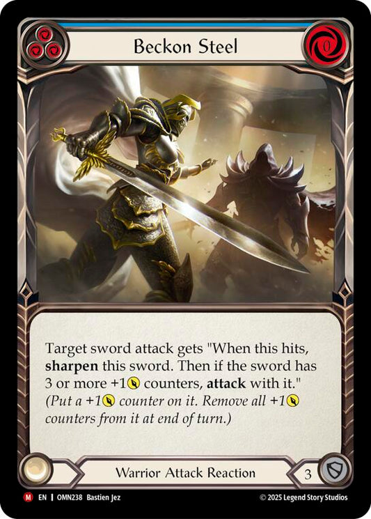 Beckon Steel (Blue) [OMN238] (Omens of the Third Age)  Rainbow Foil