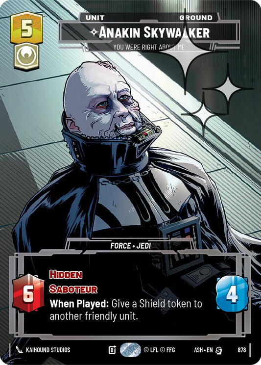 Anakin Skywalker - You Were Right About Me (878) (Prestige Foil) (878) [Ashes of the Empire]