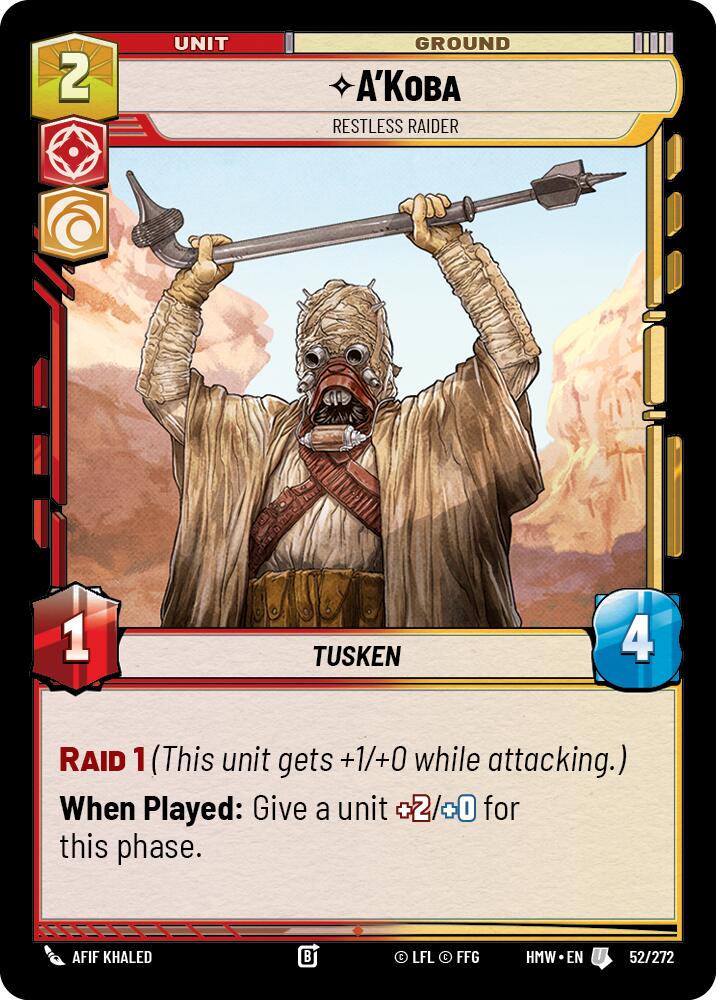 A'Koba - Restless Raider (52/272) (52/272) [Homeworlds]