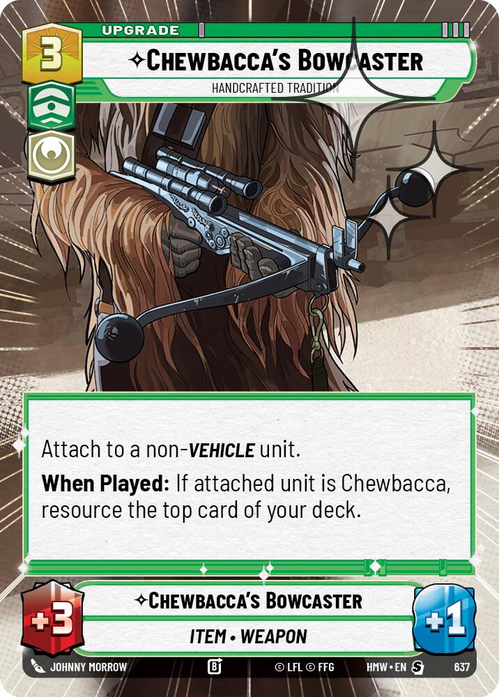 Chewbacca's Bowcaster - Handcrafted Tradition (637) (Hyperspace Foil) (637) [Homeworlds]
