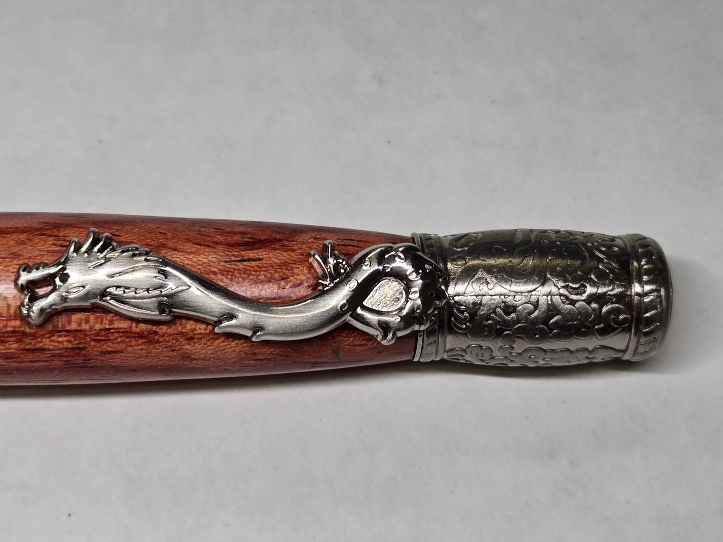 Kunlun Dragon Ballpoint Pen (Antique Nickel - Bubinga Wood)