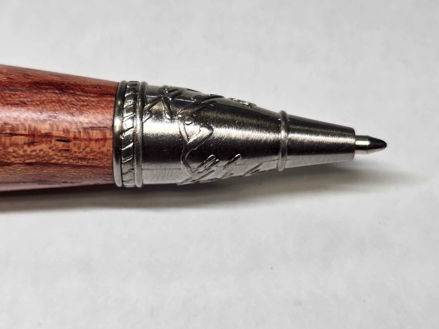 Kunlun Dragon Ballpoint Pen (Antique Nickel - Bubinga Wood)