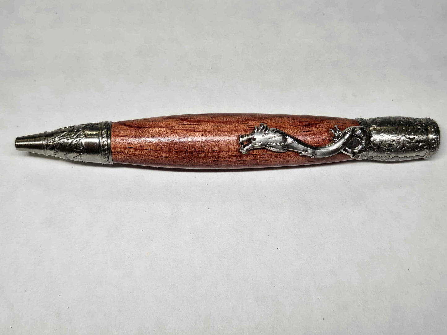 Kunlun Dragon Ballpoint Pen (Antique Nickel - Bubinga Wood)