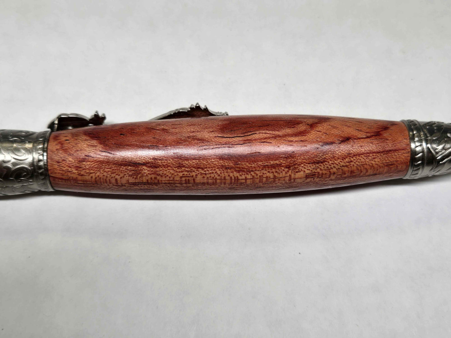 Kunlun Dragon Ballpoint Pen (Antique Nickel - Bubinga Wood)