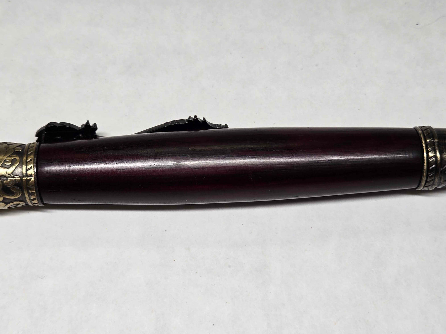 Kunlun Dragon Ballpoint Pen (Antique Brass - Bois de Rose Rare Wood)