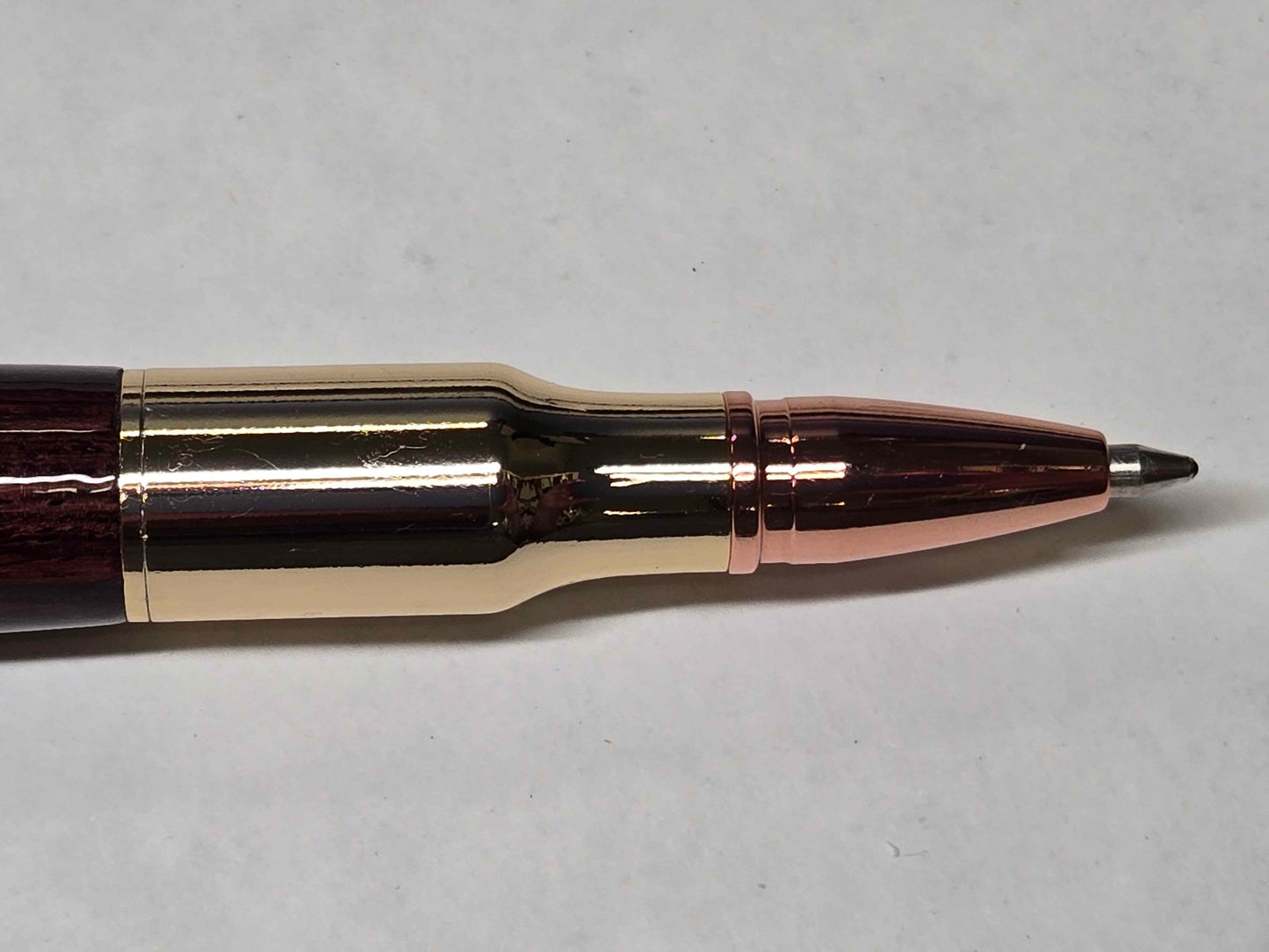 .30 Calibur Bolt Action Ballpoint Pen (Gold - Kingwood - Rare Wood)