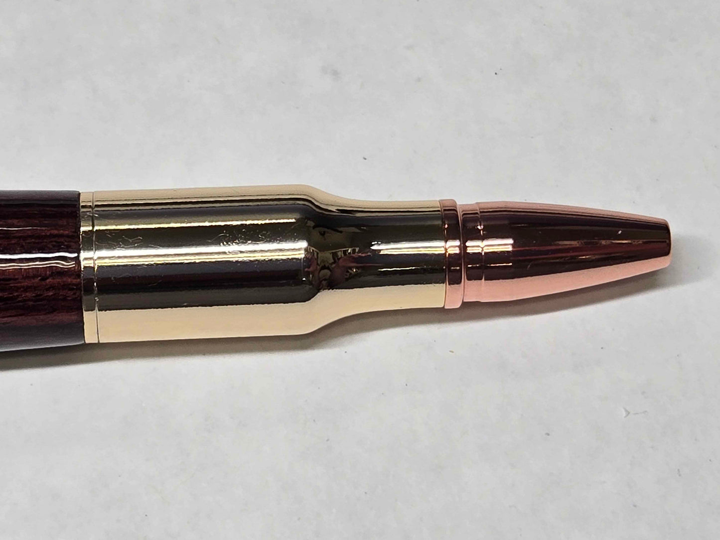 .30 Calibur Bolt Action Ballpoint Pen (Gold - Kingwood - Rare Wood)