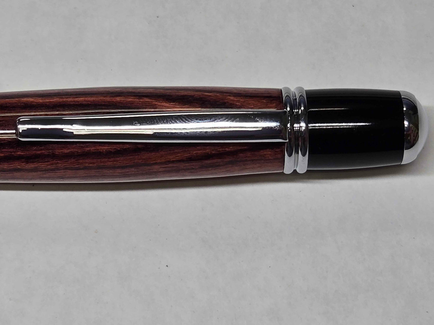 Monarch Grande Ballpoint Pen (Chrome/Black Chrome - Kingwood - Rare Wood)