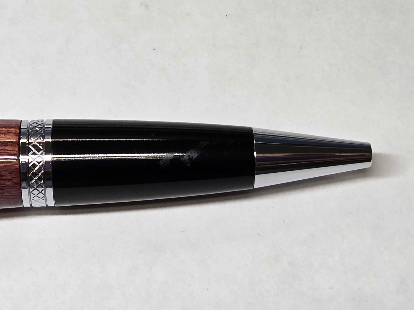 Monarch Grande Ballpoint Pen (Chrome/Black Chrome - Kingwood - Rare Wood)
