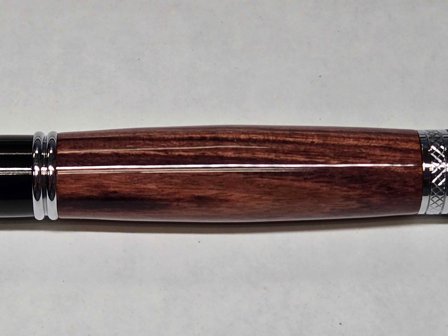 Monarch Grande Ballpoint Pen (Chrome/Black Chrome - Kingwood - Rare Wood)