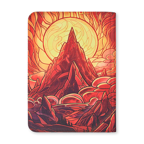 Arcane Fortress 9-Pocket Sideloading Binder: Stained Glass - Burning Mountain