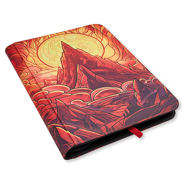 Arcane Fortress 9-Pocket Sideloading Binder: Stained Glass - Burning Mountain