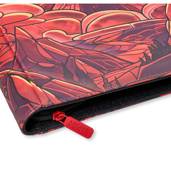 Arcane Fortress 9-Pocket Sideloading Binder: Stained Glass - Burning Mountain