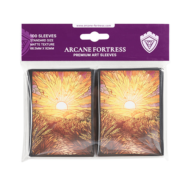 Arcane Fortress Standard Card Sleeves: Stained Glass - Golden Plains