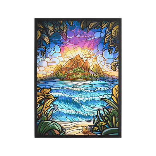 Arcane Fortress Standard Card Sleeves: Stained Glass - Hidden Island