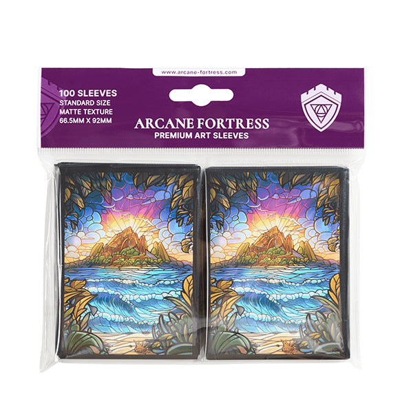 Arcane Fortress Standard Card Sleeves: Stained Glass - Hidden Island