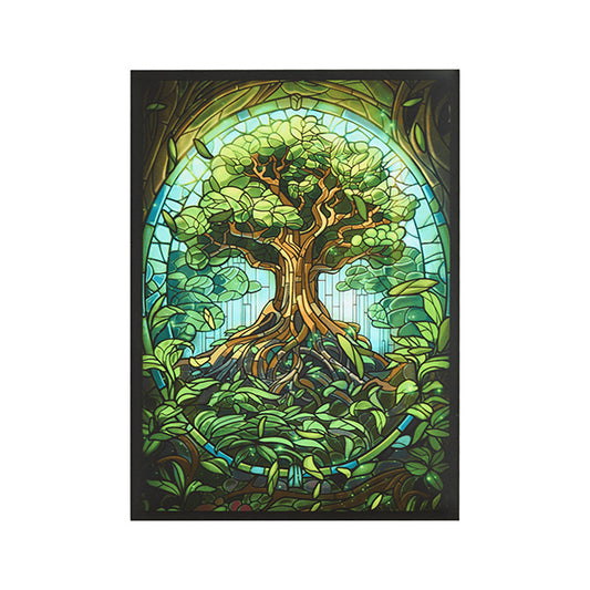 Arcane Fortress Standard Card Sleeves: Stained Glass - Mythical Forest
