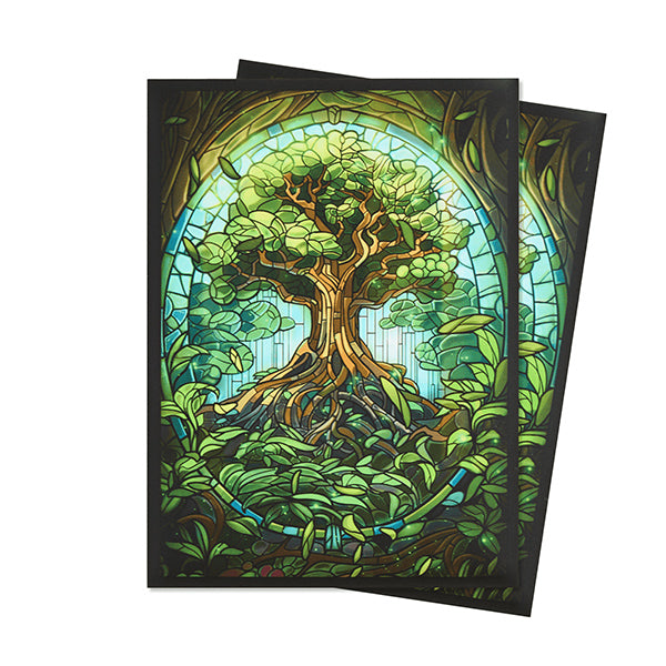 Arcane Fortress Standard Card Sleeves: Stained Glass - Mythical Forest