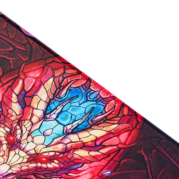 Arcane Fortress Playmat: Stained Glass - Fire & Ice Dragon